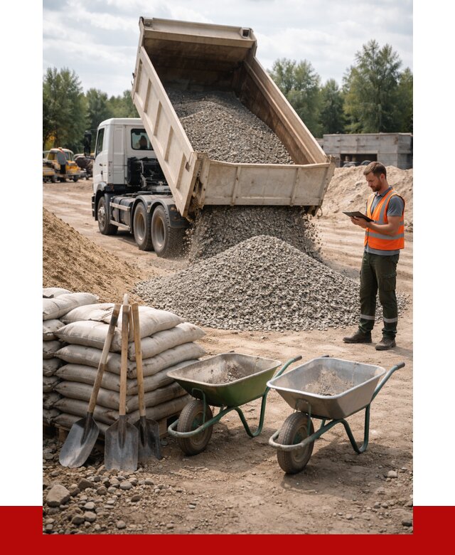 Доставка нерудных материалов в Сланцах от 1240 руб. | ПРОНЕРУДСлы