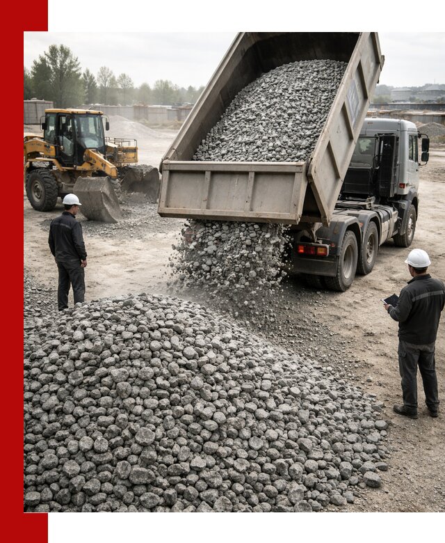 Доставка гранитного щебня фракции 20-40 в Сланцах