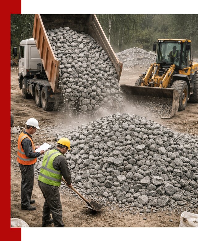 Гранитный щебень фракция 70-150 доставка в Сланцах