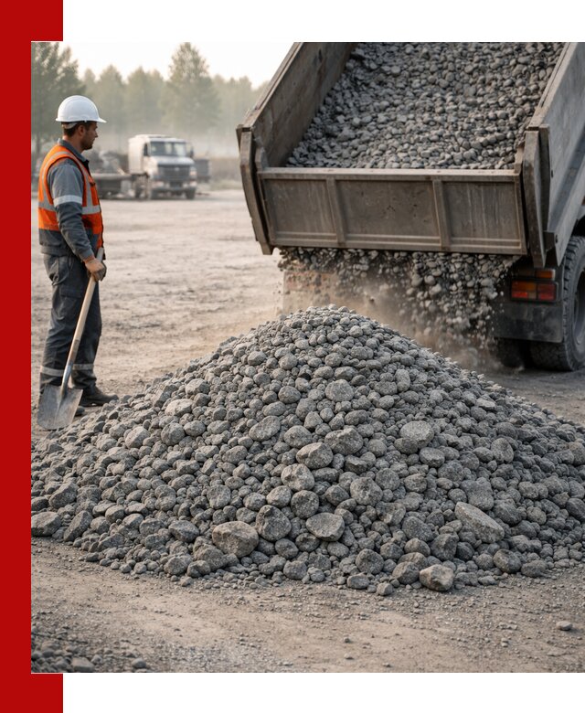 Гранитный щебень фракции 100–201 для строительства в Сланцах