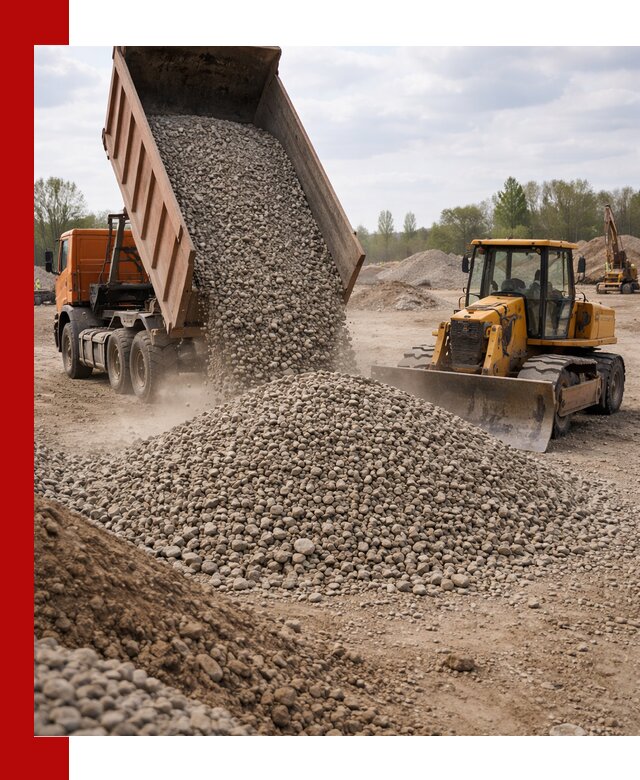 Доставка гравийного щебня фракции 40-70 в Сланцах