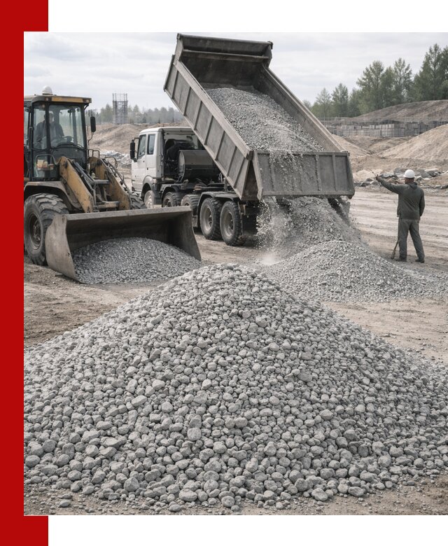Доставка известнякового щебня фр. 5–20 в Сланцах