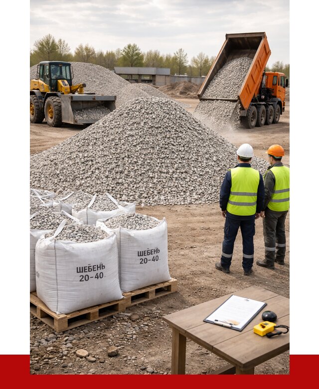 Известняковый щебень 20-40 в Сланцах от 2170 р. ПРОНЕРУДСлы