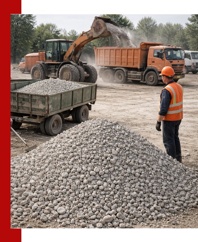 Доставка известнякового щебня фракция 20–40 в Сланцах