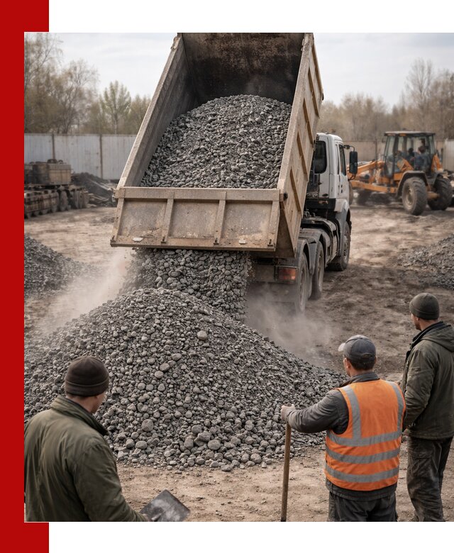 Доставка шлакового щебня в удобные сроки по выгодной цене в Сланцах