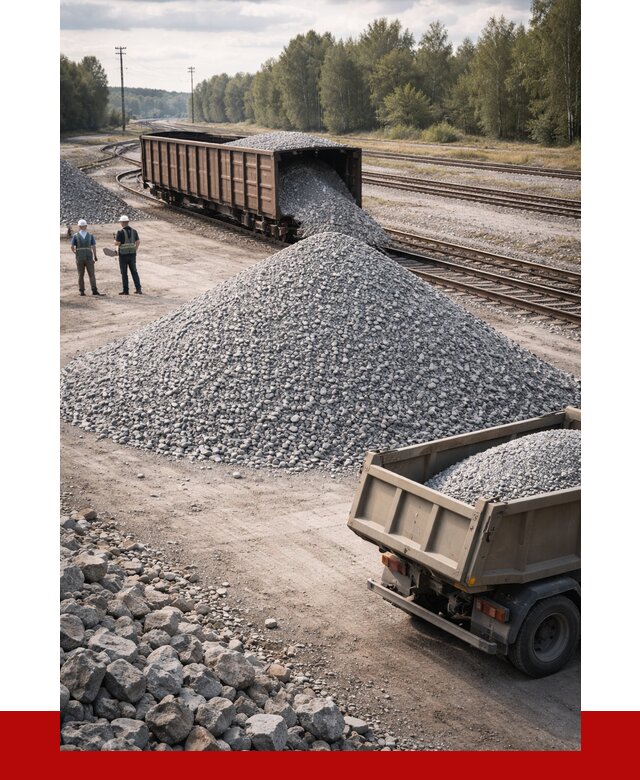 Железнодорожный щебень 20-60 в Сланцах от 1756 р. | ПРОНЕРУДСлы