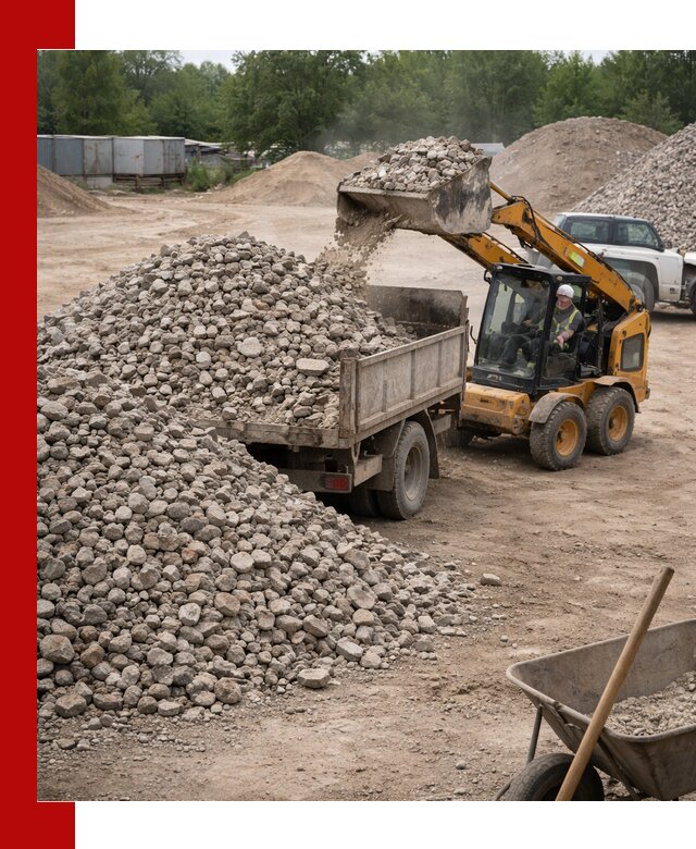 Доставка вторичного щебня в Сланцах для строительных работ