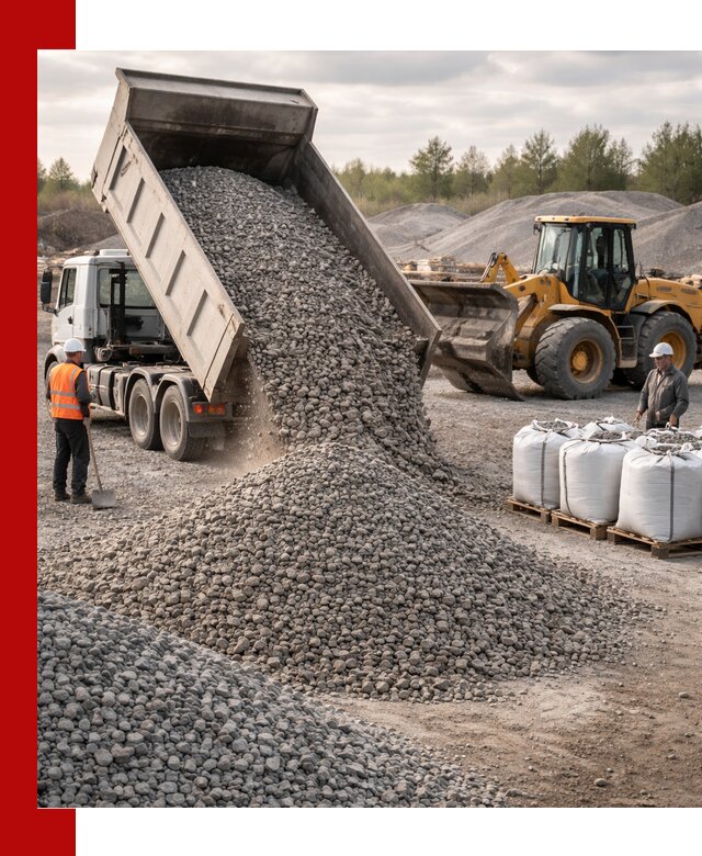 Бетонный щебень фракция 5–20 с доставкой в Сланцах