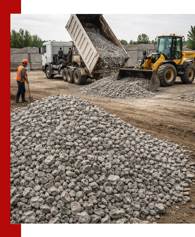 Доставка бетонного щебня фракции 40-70 в Сланцах