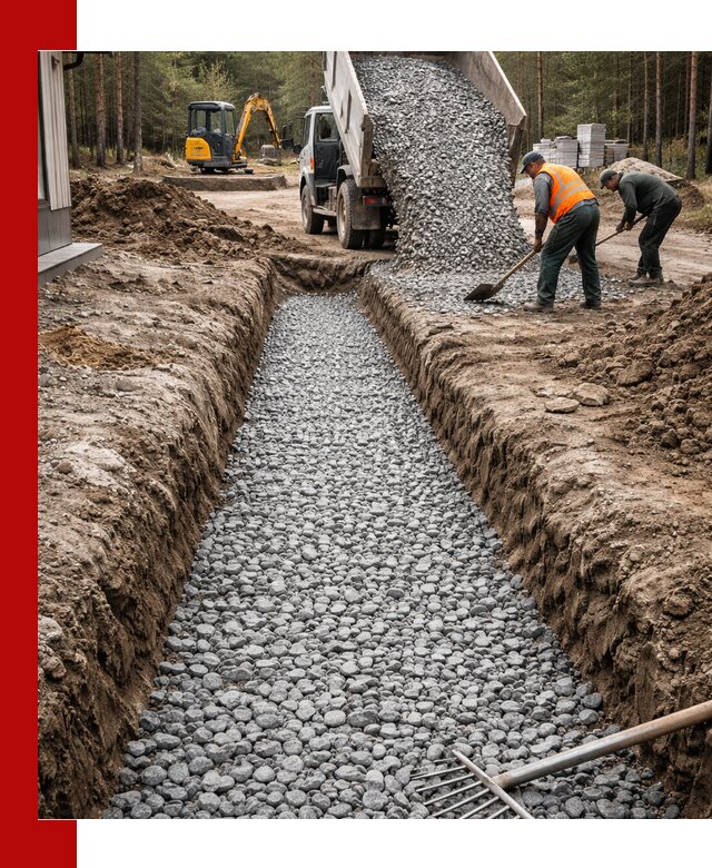 Щебень для дренажа с доставкой в Сланцах высокого качества