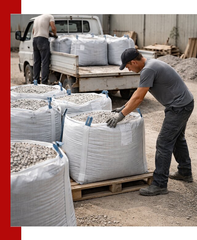 Доставка щебня в мешках по выгодным ценам в Сланцах
