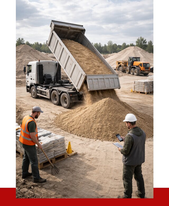 Карьерный песок с доставкой в Сланцах от 3720 р. ПРОНЕРУДСлы