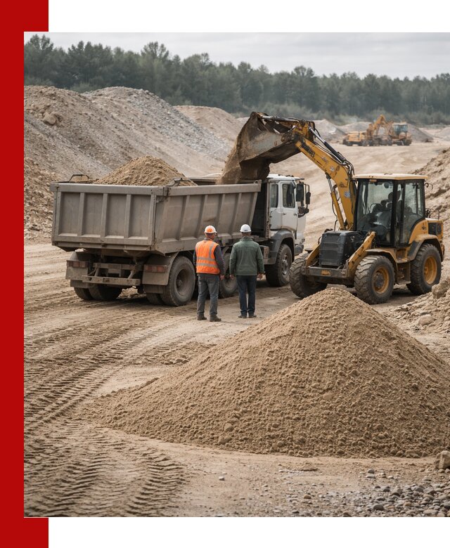 Карьерный среднезернистый песок с доставкой в Сланцах