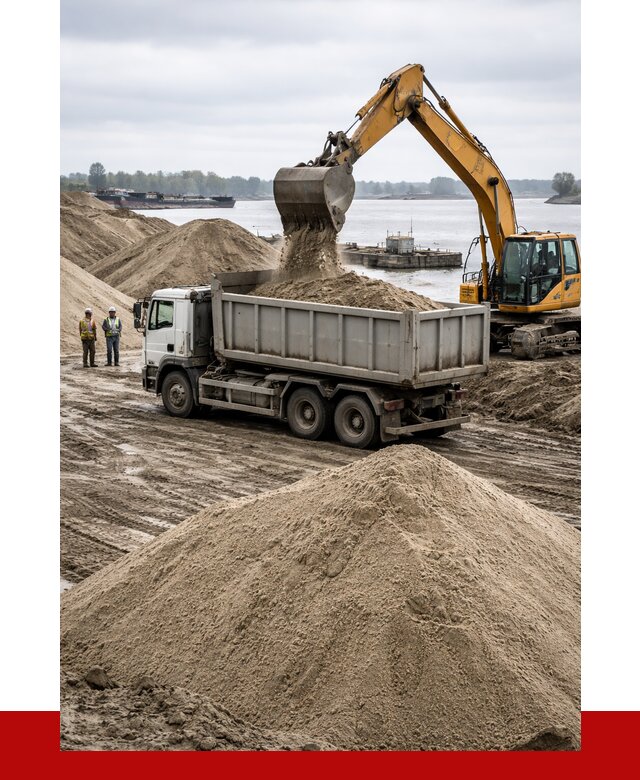 Купить речной песок навалом в Сланцах от 1860 р., ПРОНЕРУДСлы