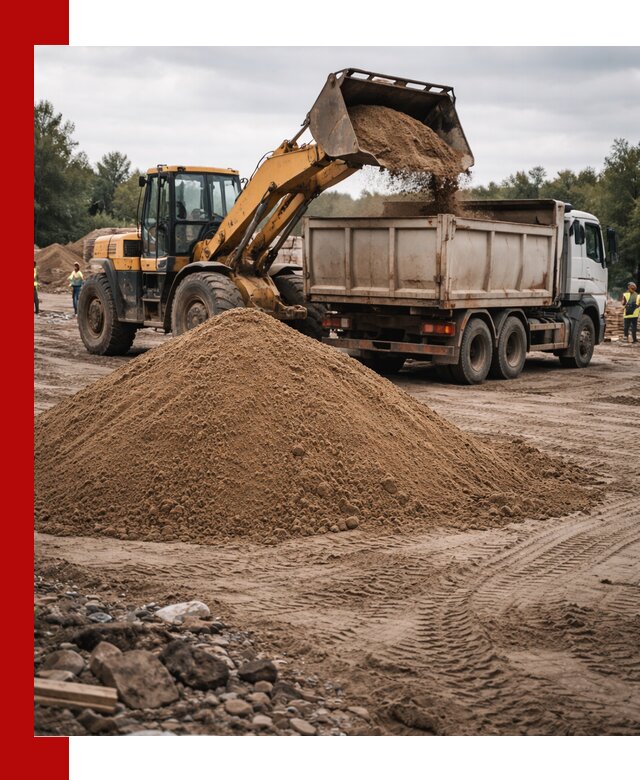 Доставка речного песка навалом в Сланцах быстро и выгодно