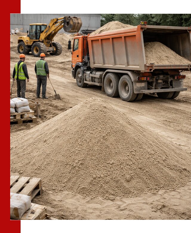 Доставка и продажа мытого речного песка в Сланцах
