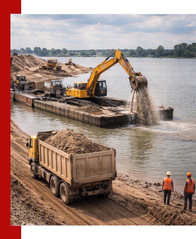 Намывной песок с доставкой в Сланцах оптом и в розницу