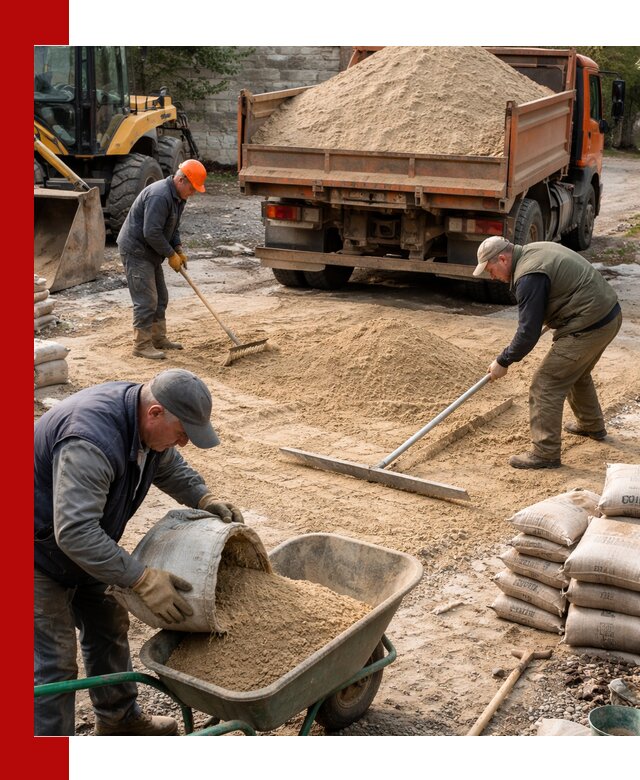 Поставка песка для стяжки в Сланцах с быстрой доставкой