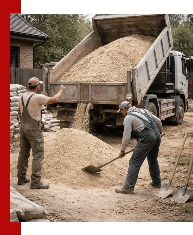 Песок для штукатурки с доставкой в Сланцах качественный и чистый