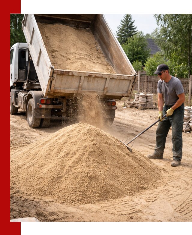 Доставка сухого песка самосвалами в Сланцах