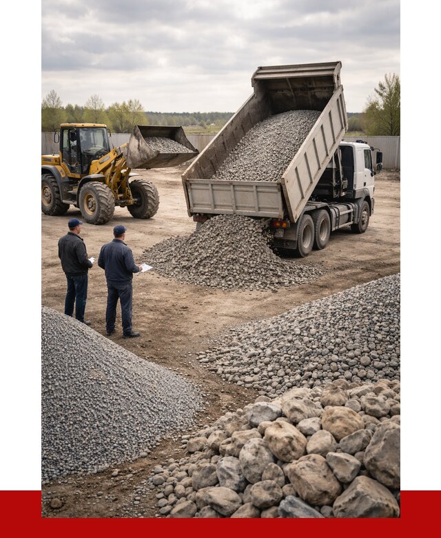 Гравий и камень с доставкой в Сланцах от 4339 р. - ПРОНЕРУДСлы