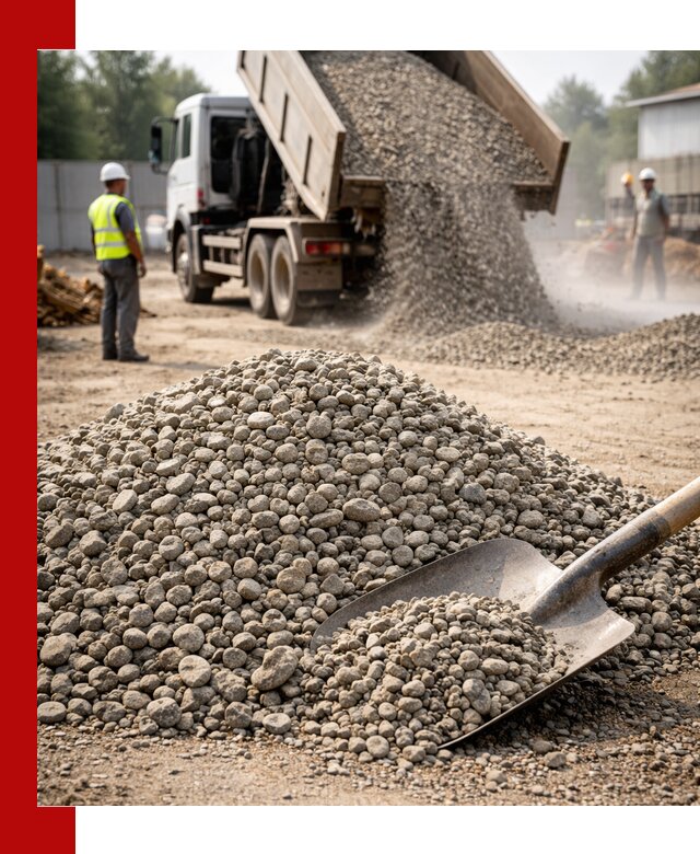 Доставка гравия фракции 20-40 в Сланцах с самосвалами