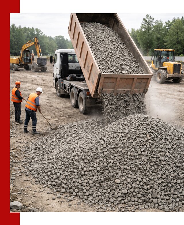 Доставка гравия фракции 40-70 в Сланцах оптом и в розницу