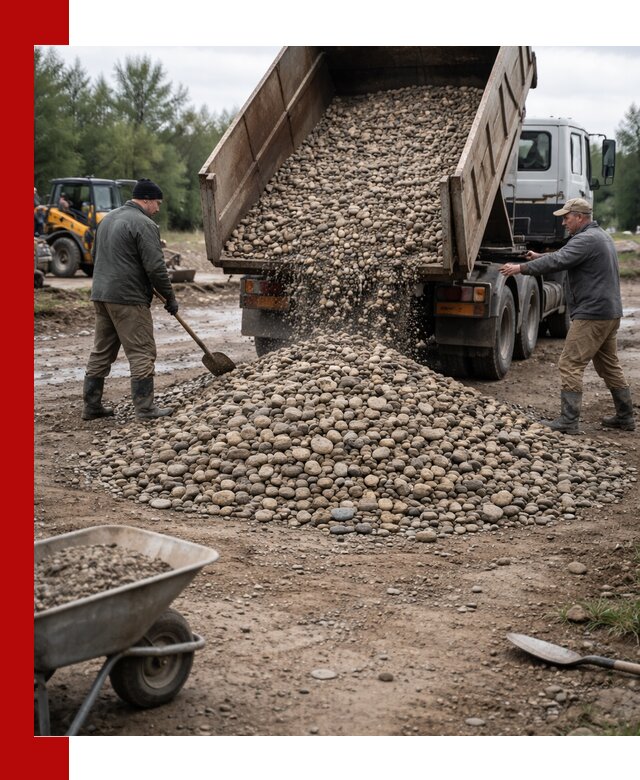 Доставка гальки речной оптом и в розницу в Сланцах