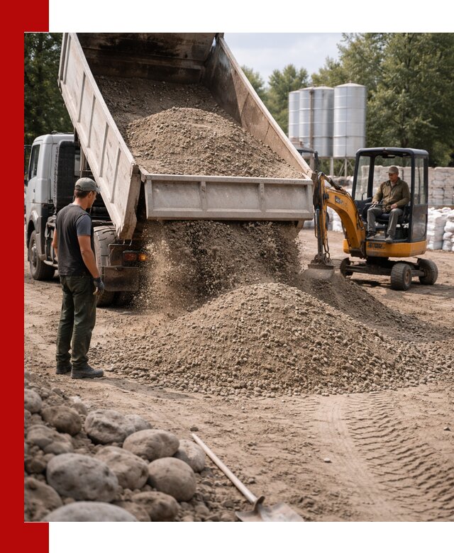 Доставка ПГС С3 в Сланцах самосвалами и миксерами