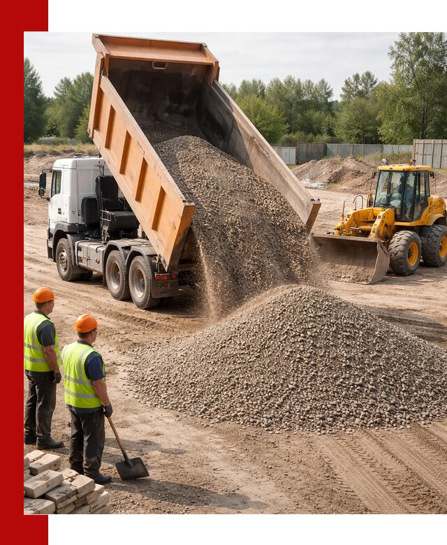 Доставка щебёночно-песчаной смеси ЩПС С7 в Сланцах
