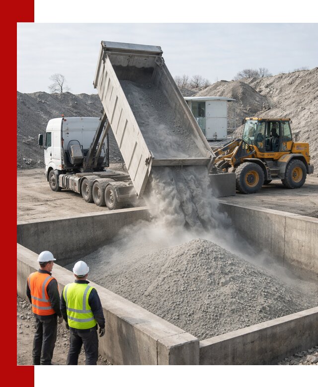 Доставка цемента навалом в Сланцах крупными партиями