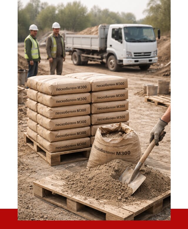 Пескобетон М300 в Сланцах с доставкой от 4804 р. за куб | ПРОНЕРУДСлы