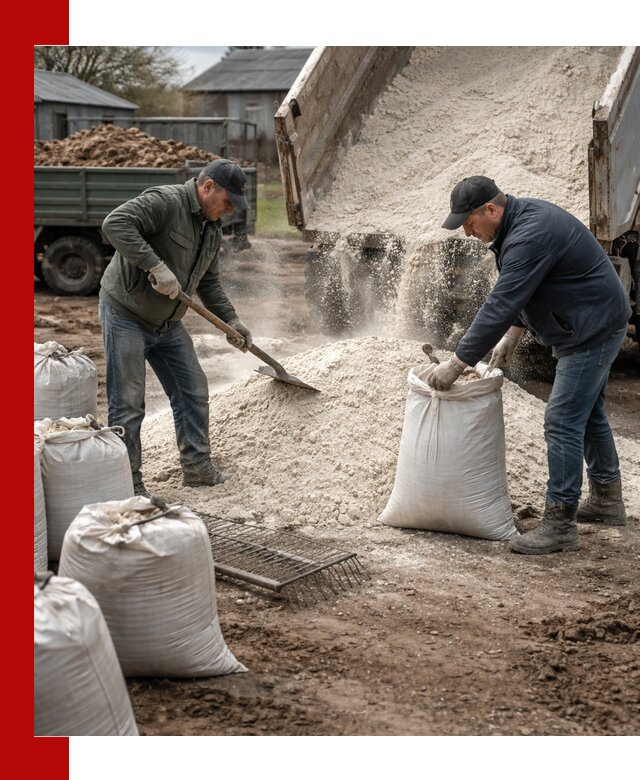 Доставка извести пушонки в Сланцах оптом и мелким оптом