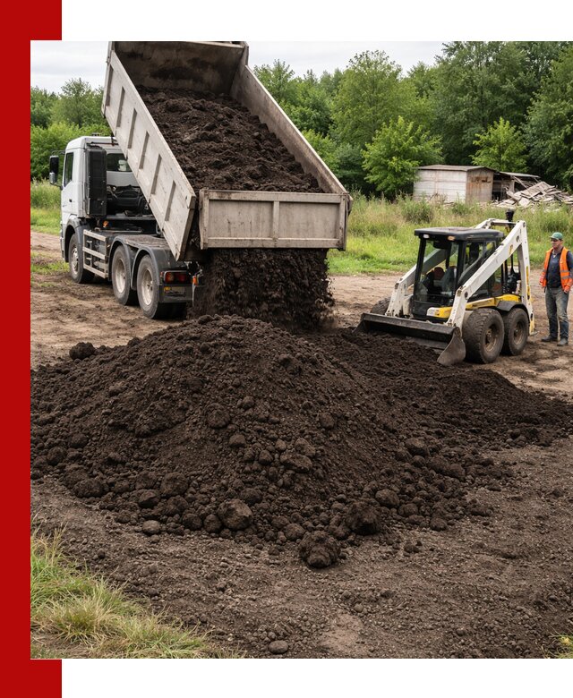 Поставка плодородной земли с доставкой самосвалом в Сланцах