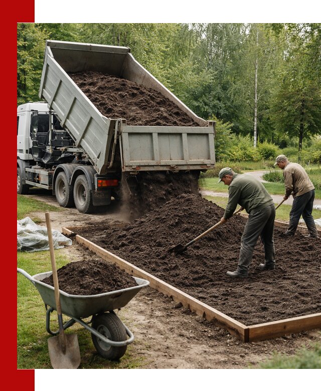 Доставка грунта для озеленения и благоустройства в Сланцах