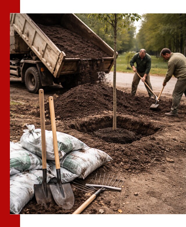 Грунт для посадки деревьев в Сланцах — доставка и подготовка почвы