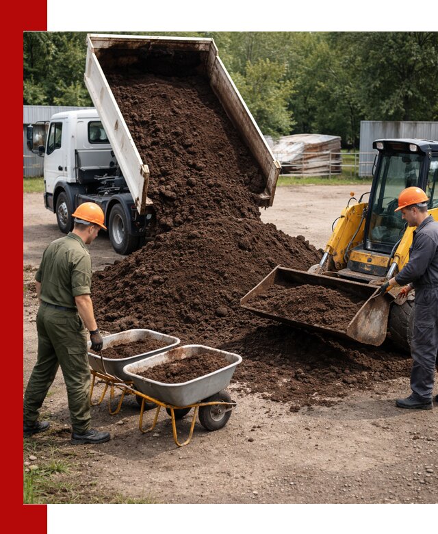 Доставка торфо-земляной смеси в Сланцах для огорода и ландшафта
