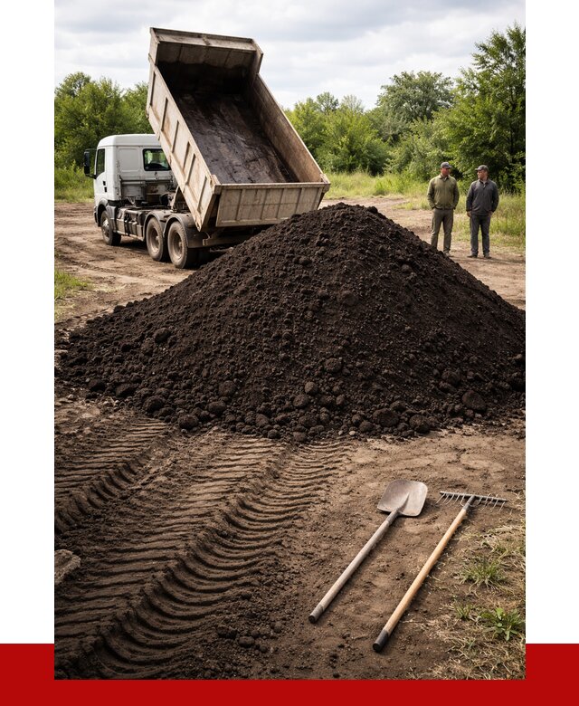 Купить чернозем навалом в Сланцах от 1240 р. за куб | ПРОНЕРУДСлы