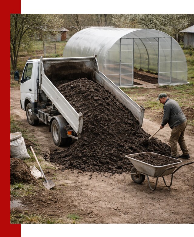 Чернозем для теплицы с доставкой в Сланцах