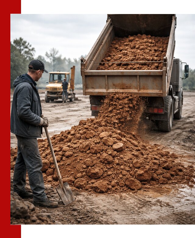 Глина для засыпки в Сланцах с доставкой самосвалами