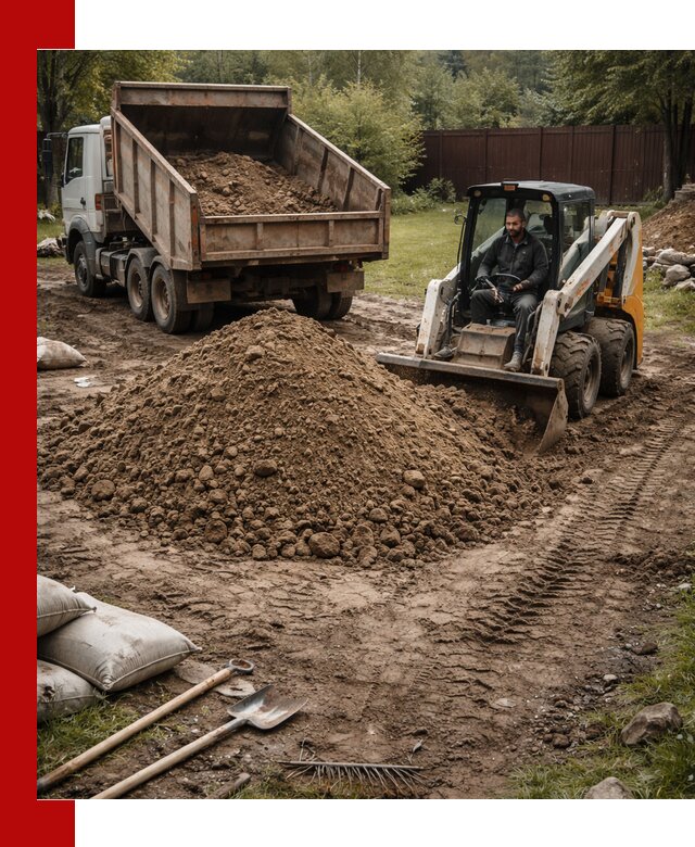 Суглинок для планировки участков в Сланцах с доставкой и выгрузкой