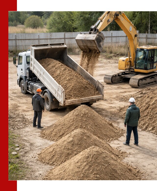 Доставка супеси вагонными и автопартиями в Сланцах