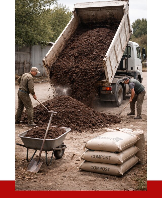 Купить компост в Сланцах от 4339 р. за куб с доставкой | ПРОНЕРУДСлы