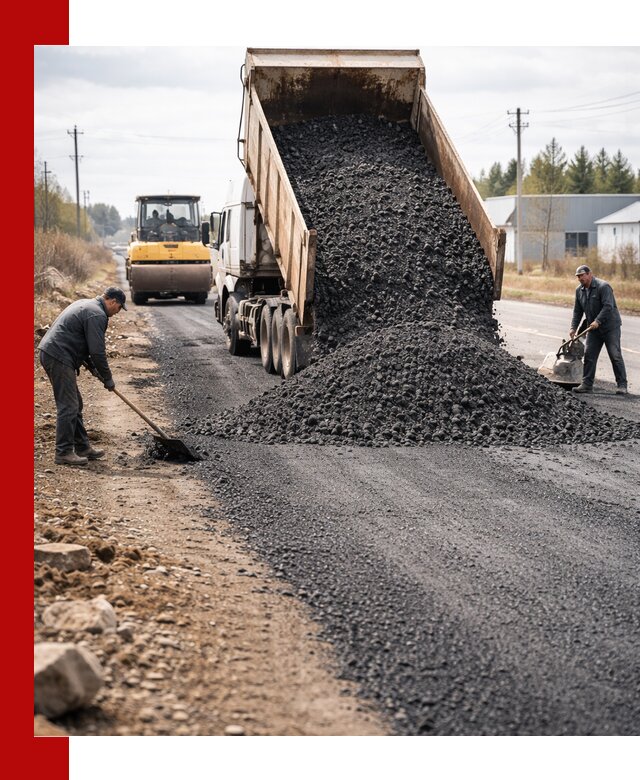 Асфальтовая крошка для дорог в Сланцах — поставка и доставка
