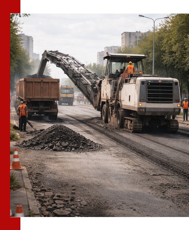 Фрезерованный асфальт в Сланцах — удаление и вывоз старого покрытия