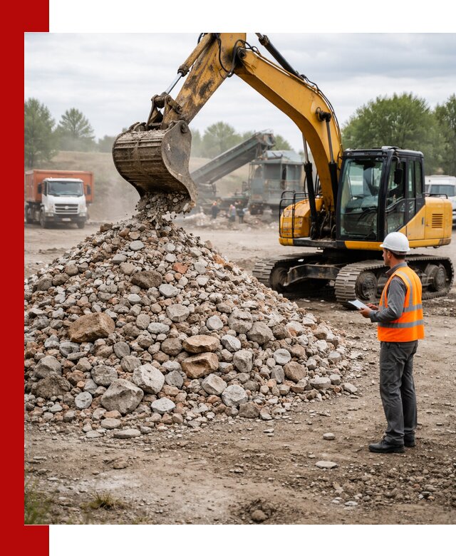 Доставка и вывоз строительного боя в Сланцах