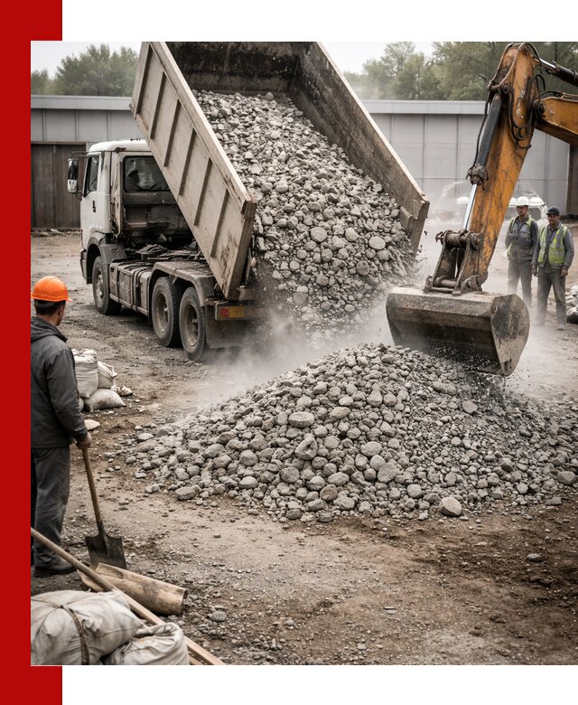 Доставка дробленого бетона в Сланцах оптом и в розницу