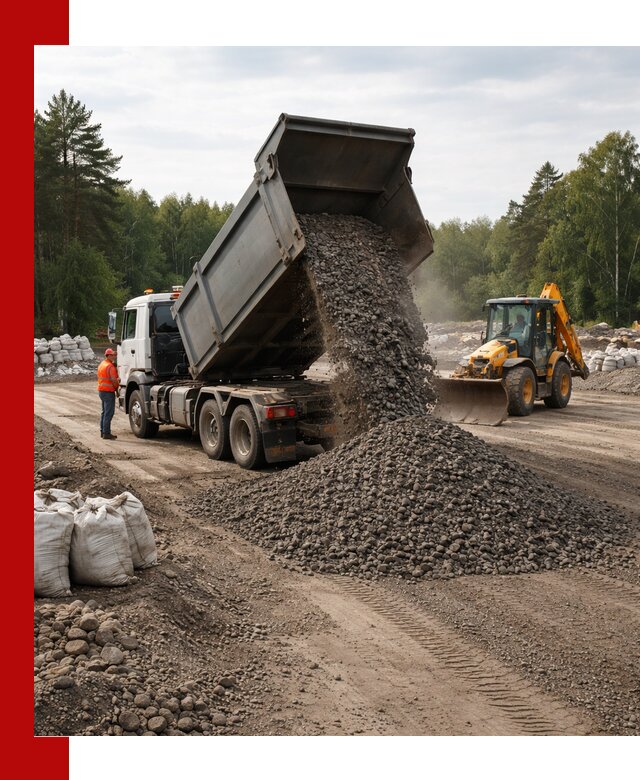 Доставка дробленого асфальта в Сланцах для дорожных работ