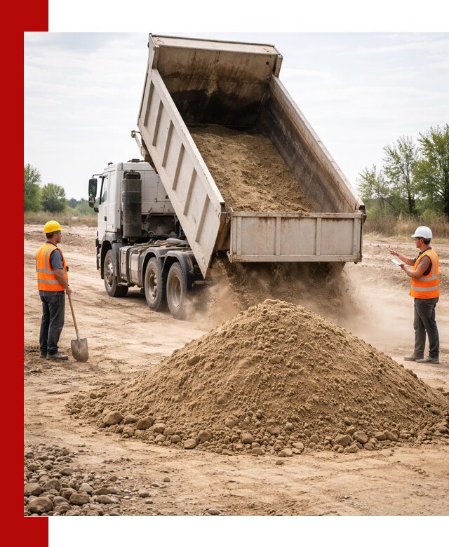 Доставка самосвалом 15 кубов в Сланцах за город и по городу