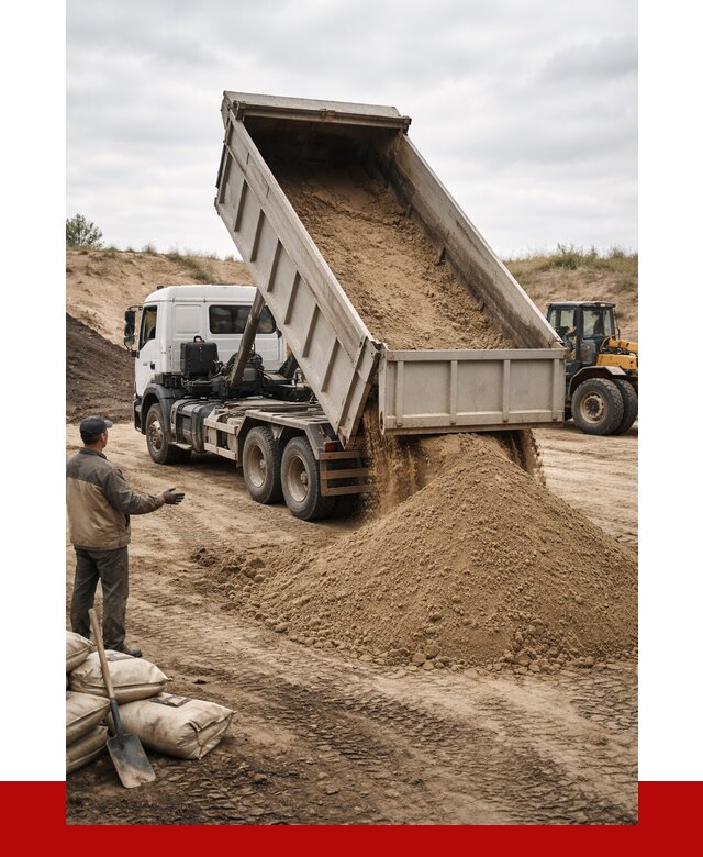 Доставка самосвалом 20 кубов в Сланцах от 7749 р. | ПРОНЕРУДСлы